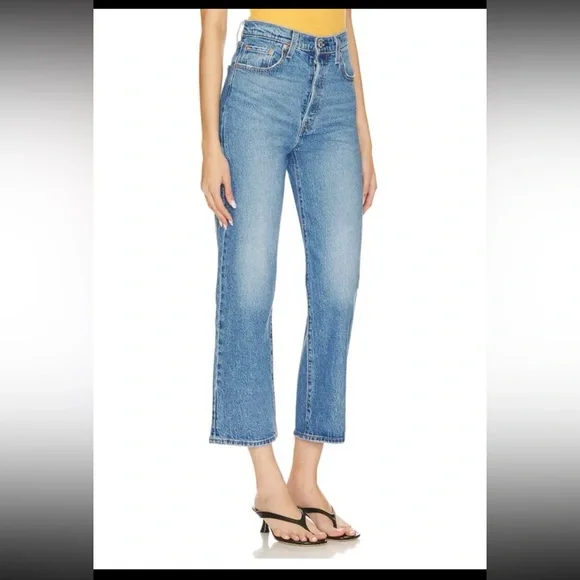 Levi’s Ribcage Straight Ankle Jeans in Dance Around size 29 - Picture 4 of 12